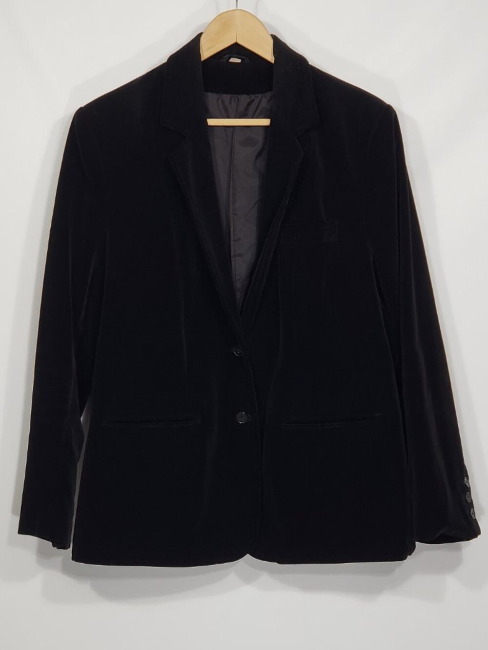 Vintage Stockton  Heavy Weight Black Velvet Blazer Jacket  Women's 16